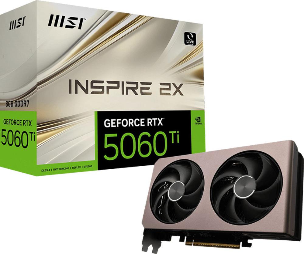 Видеокарта MSI GeForce RTX 5060 Ti 8G Inspire 2X