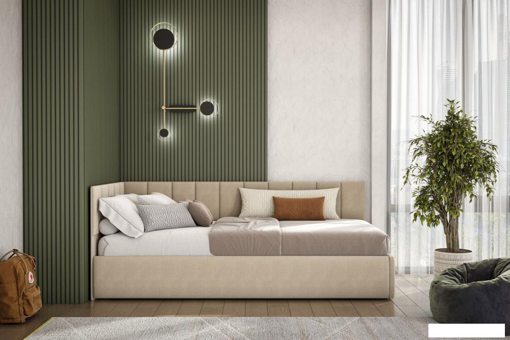 Кровать-тахта Mio Tesoro Bris КР 3 90x200 (ткань бежевый)