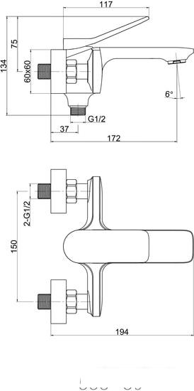 Смеситель Cersanit Odra 63051
