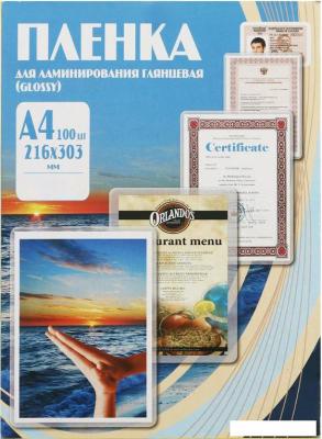 Пленка для ламинирования Office-Kit глянцевая A4 80 мкм 100 шт PLP10323