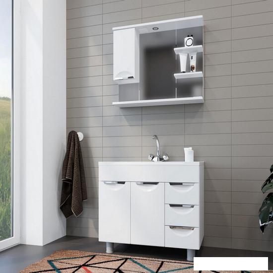 Mixline Шкаф с зеркалом Этьен 80 L 540870 (с подсветкой)