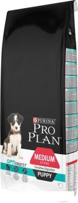 Сухой корм для собак Pro Plan Puppy Medium Optidigest Sensitive Digestion с ягненком 12 кг