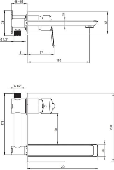 Смеситель Deante Arnika BQA R54L (золото)