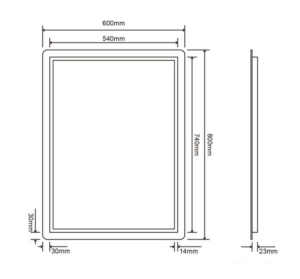 Roxen Зеркало Bella 510055-60 60х80