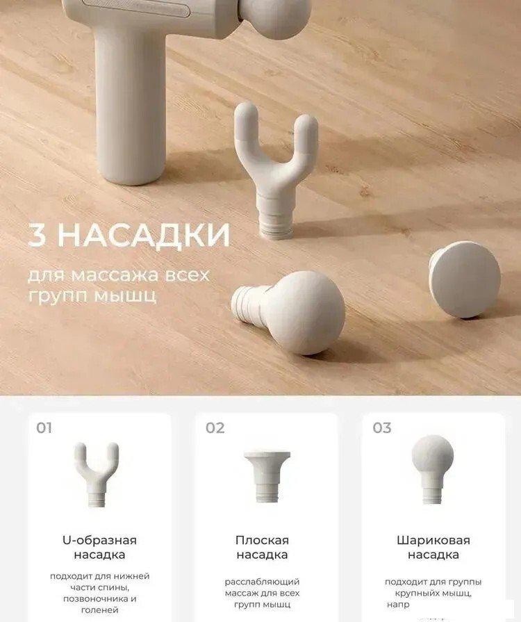 Перкуссионный массажер Xiaomi Mijia Fascia Gun 3 Mini MJJMQ07YM (голубой)