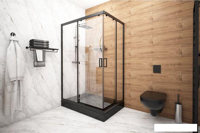 Душевой уголок Метакам Universal Pro Black 120x80 KKS_014548 (прозрачное стекло)