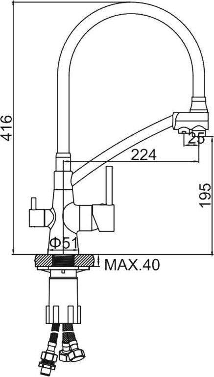 Смеситель Ledeme L4855D-12