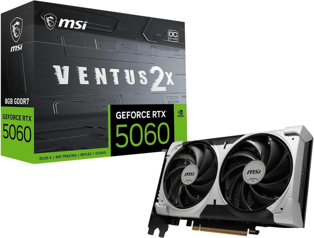Видеокарта MSI GeForce RTX 5060 8G Ventus 2X OC V1