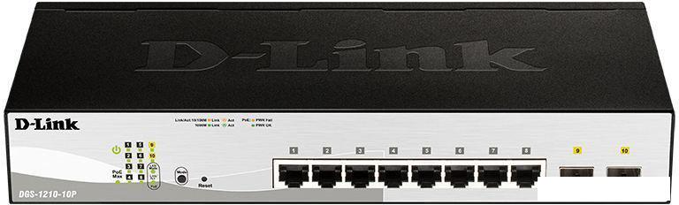 Настраиваемый коммутатор D-Link DGS-1210-10P/F3A
