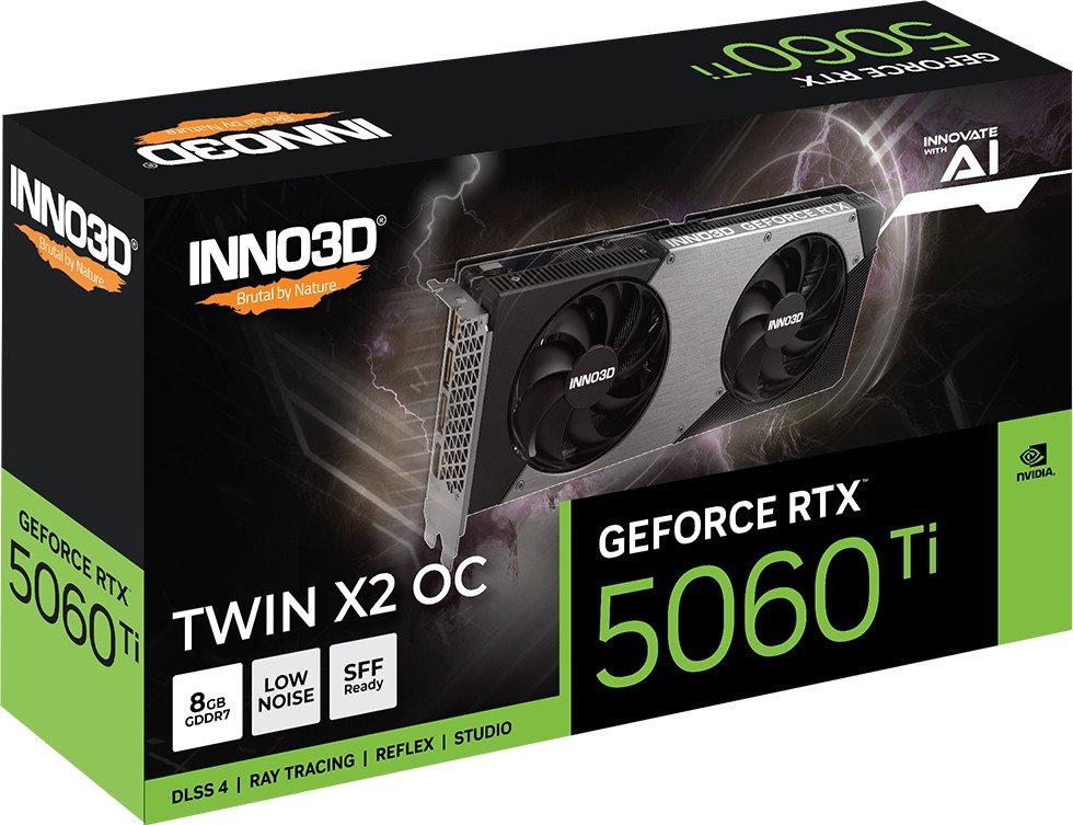 Видеокарта Inno3D GeForce RTX 5060 Ti 8GB Twin X2 OC N506T2-08D7X-193075N