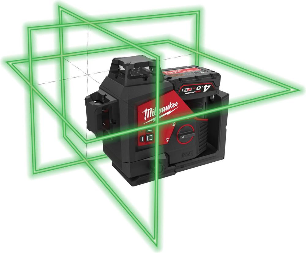 Лазерный нивелир Milwaukee M12 3PLKIT-401P 4933478960 (с 1-им АКБ, кейс)