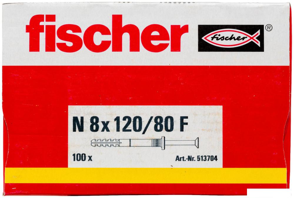 Дюбель-гвоздь Fischer N 8 x 120/80 F 513704 (100 шт)