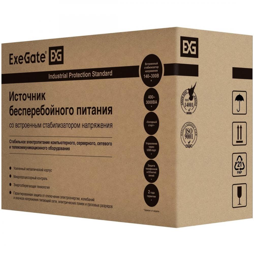 Источник бесперебойного питания ExeGate SpecialPro Smart LLB-2000.LCD.AVR.C13.RJ.USB