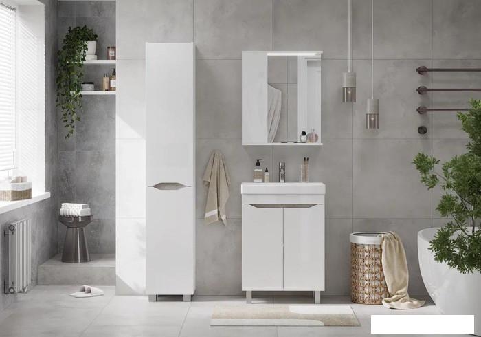 Volna Шкаф с зеркалом Lake 70 L (белый)