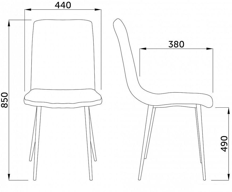 Стул AksHome Dallas 76330 (велюр, горчичный/черный)