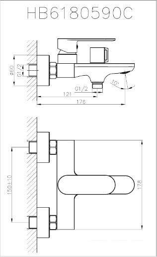 Смеситель Haiba HB60590 (хром)