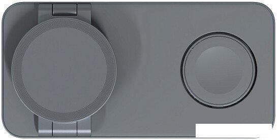 Беспроводное зарядное Magssory Yoga 3 в 1 Charging Station для Samsung Qi2 WCH017m (темно-серый)