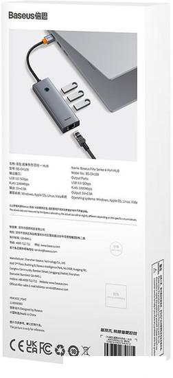 USB-хабы и док-станции Baseus Flite Series 4-Port USB-A Hub B0005280A813-01
