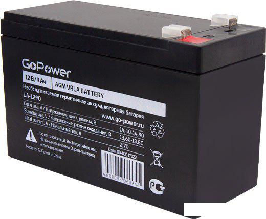 Аккумулятор для ИБП GoPower LA-1290 (12В/9 Ач)
