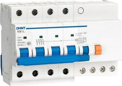 Дифференциальный автомат Chint NB1L 6kA 4P C16A 30mA AC х-ка C 6М 198111