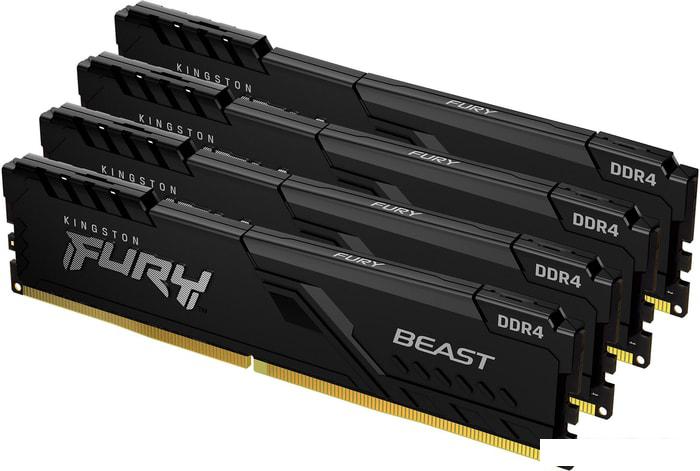 Оперативная память Kingston FURY Beast 4x16GB DDR4 PC4-28800 KF436C18BBK4/64