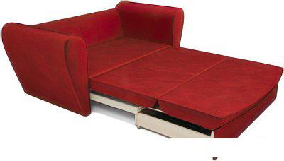 Диван Мебель-АРС Квартет (бархат красный Star Velvet 3 Dark Red)