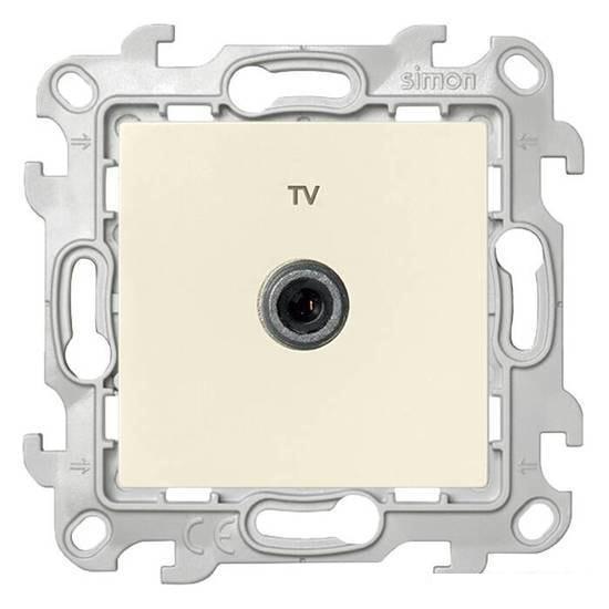 Розетка телевизионная Simon 2450477-031 (слоновая кость)