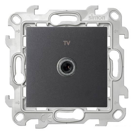 Розетка телевизионная Simon 2450477-038 (графит)