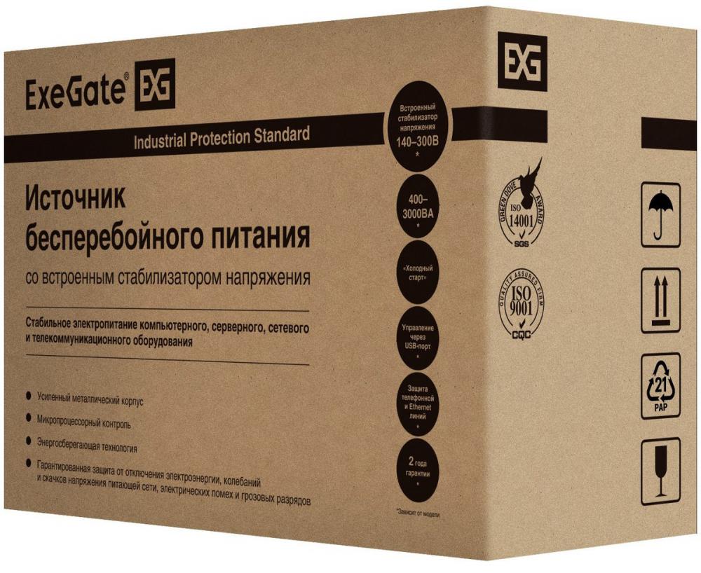 Источник бесперебойного питания ExeGate SpecialPro Smart LLB-2200.LCD.AVR.C13.RJ.USB