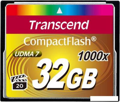 Карты памяти Transcend 1000x CompactFlash Ultimate 32GB (TS32GCF1000)