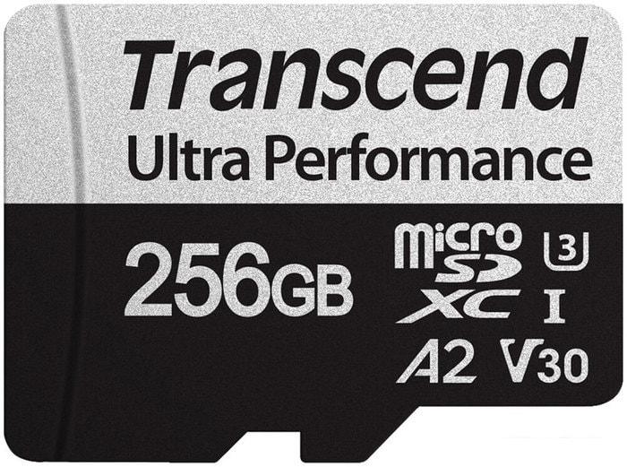 Карты памяти Transcend microSDXC 340S 256GB (с адаптером)