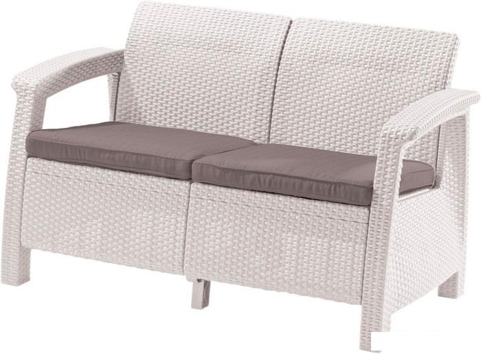 Садовый диван Keter Corfu Love Seat (коричневый)