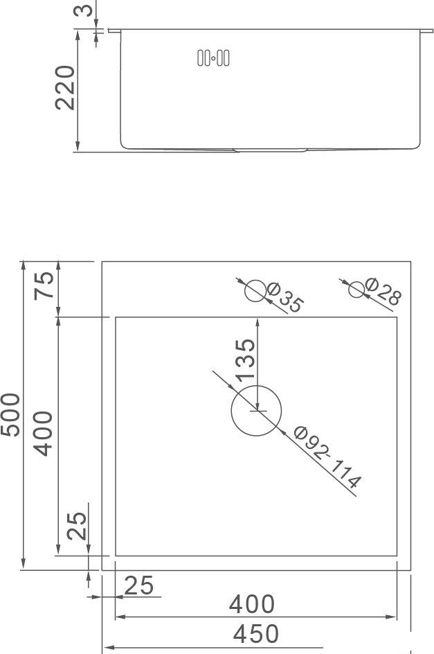 Кухонная мойка Astir Decor Satin 45x50 (с сифоном, дозатором и коландером)