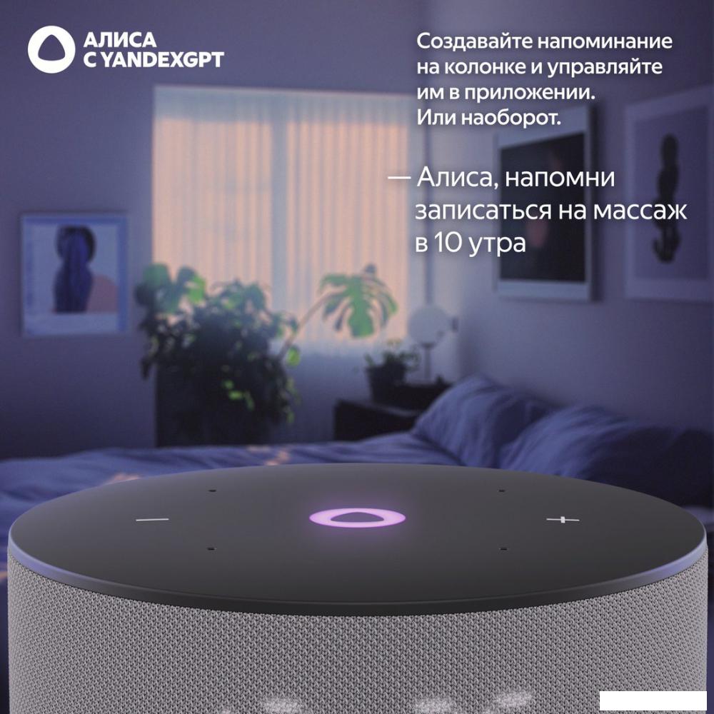 Умная колонка Яндекс Станция Мини 3 с часами (серый)