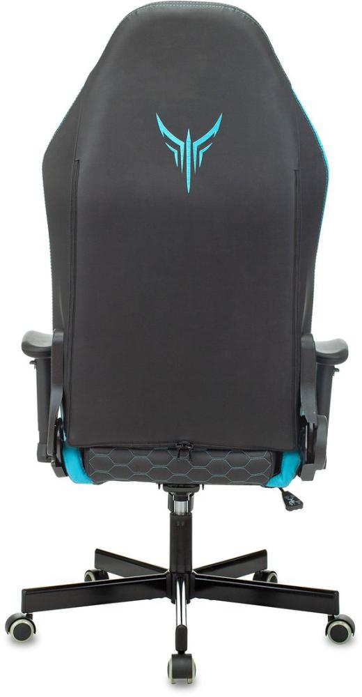Игровое (геймерское) кресло Бюрократ Knight Neon (черный/голубой экокожа)