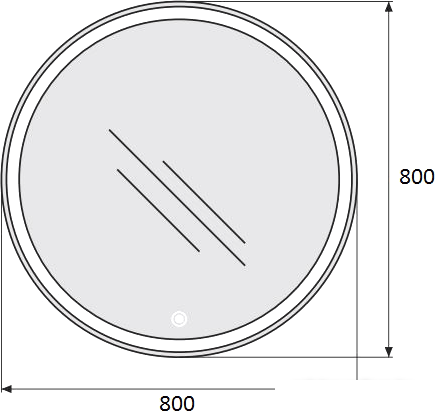 BelBagno Зеркало SPC-RNG-800-LED-TCH
