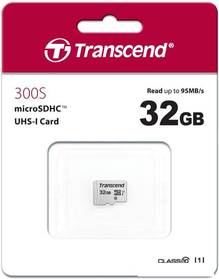 Карта памяти Transcend microSDHC 300S 32GB