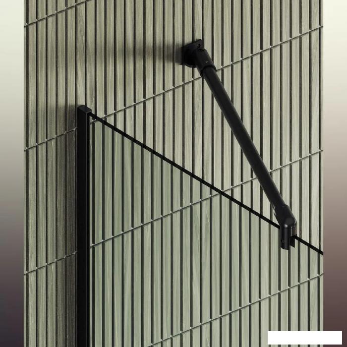 Душевая стенка MaybahGlass 195x89 MGD-689-6у (прозрачное стекло/черный)
