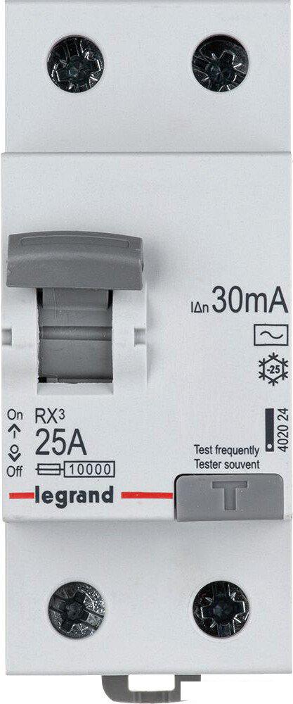 Устройство защитного отключения Legrand RХ3 2P 25A 30mA 10kA 2M тип АС 402024