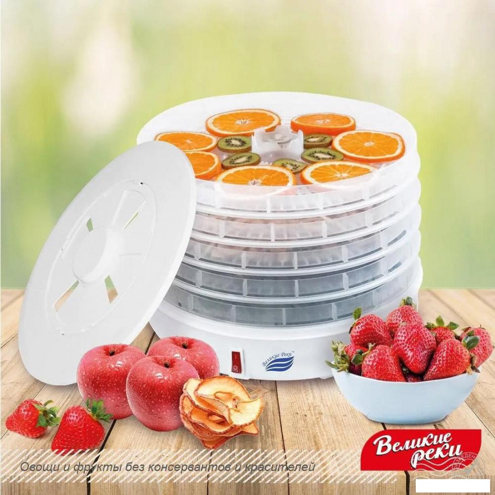 Сушилки для овощей и фруктов Великие Реки ВР-5 (прозрачный/белый)