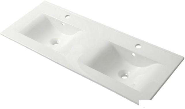 ЗОВ Тумба с умывальником Парма 120 P120LWP0MWHMC1A-OL120 (белый/белый галифакс)