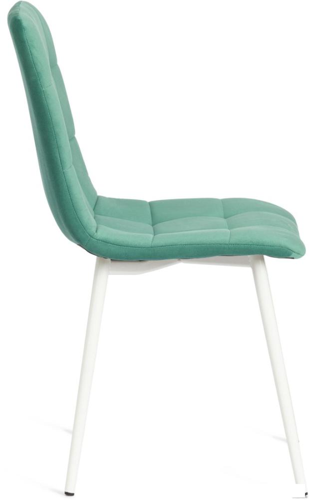 Стул TetChair Chilly Max (велюр/металл, бирюзово-зеленый/белый)