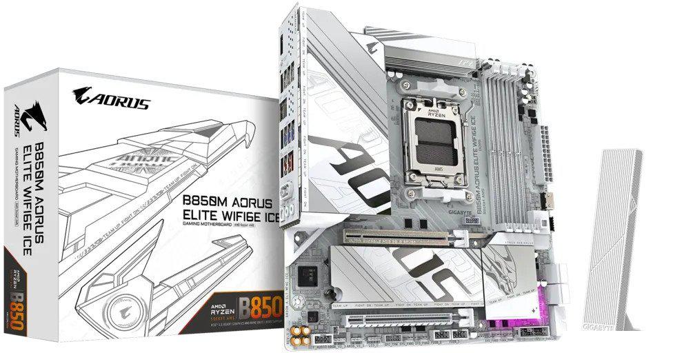 Материнские платы Gigabyte B850M Aorus Elite WiFi6E Ice (rev. 1.0)