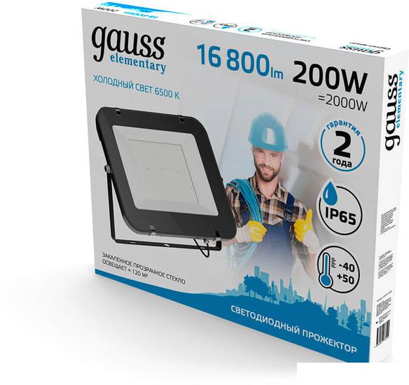 Уличный прожектор Gauss Elementary 200W 6500К 691511200