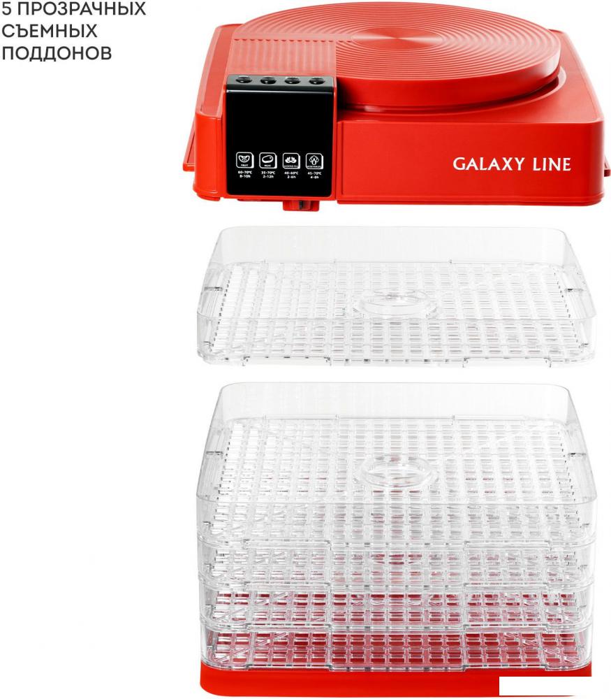 Сушилка для овощей и фруктов Galaxy Line GL2630 (красный)