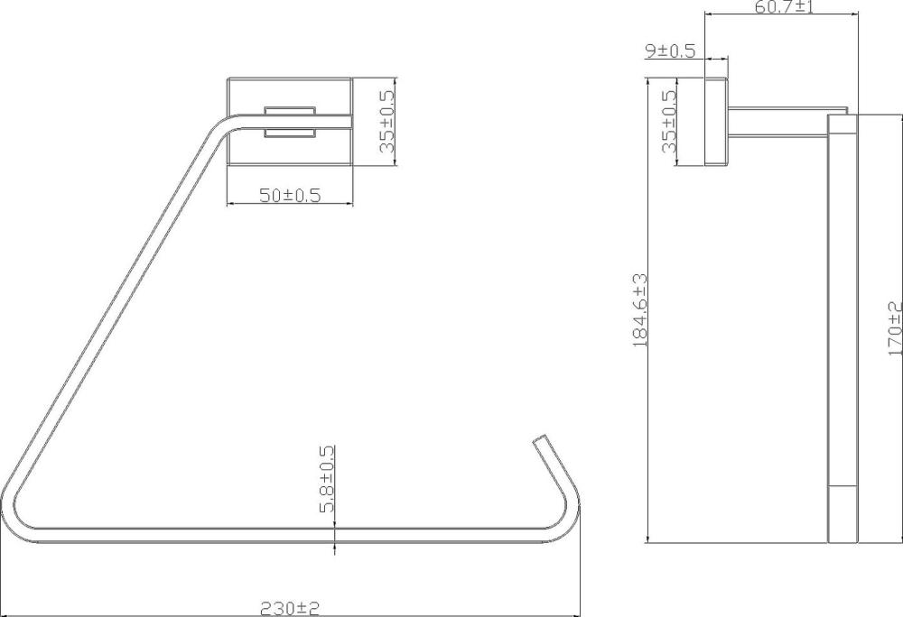 Держатель для полотенца Lauter 21TS1017 (Chrome)