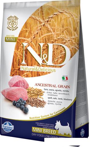 Сухой корм для собак Farmina N&amp;D Low Grain Lamb &amp; Blueberry Adult Mini 7 кг