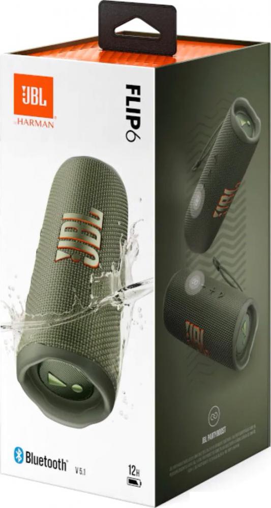 Беспроводные и портативные колонки JBL Flip 6 (зеленый)