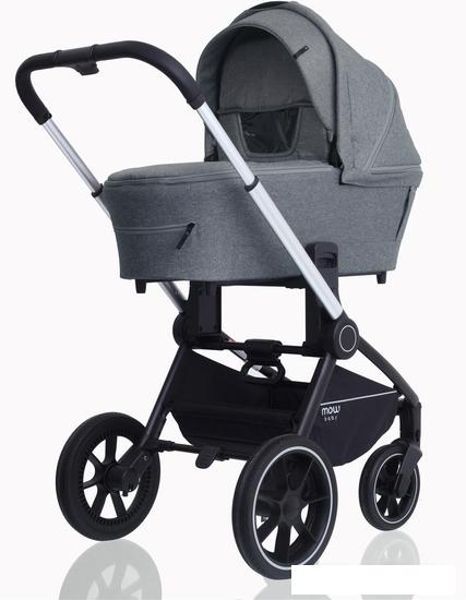 Универсальная коляска Rant MOWbaby Zoom PU (2 в 1, silver grey)