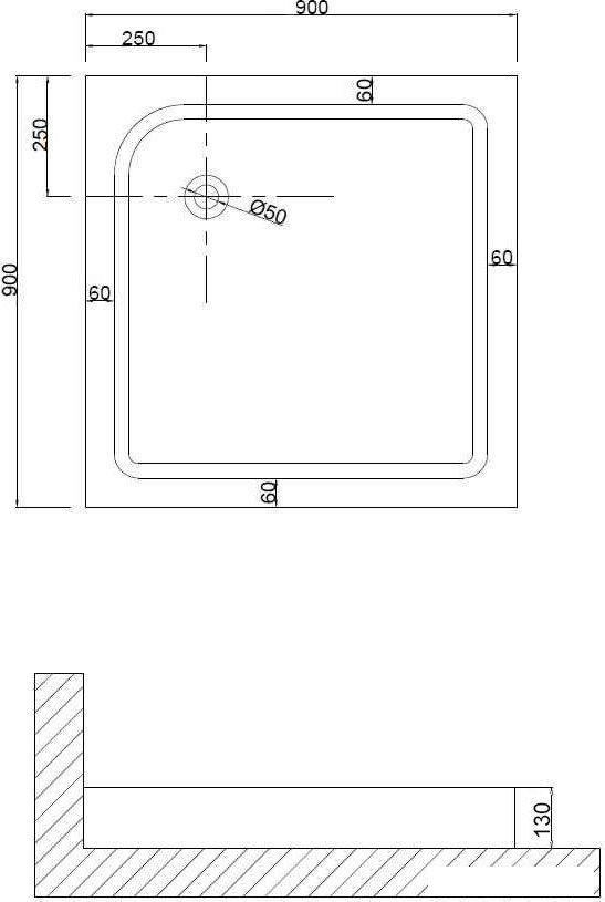 Душевой поддон Niagara 90x90x13 NG-P9090-14Q (белый)
